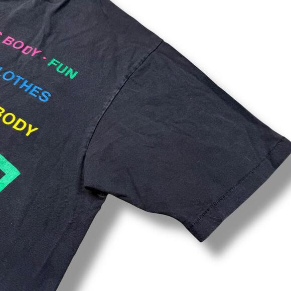 Vintage The Body Co T-Shirt XL 90s Fun Clothes Serious Body Globe Graphic Hanes - Picture 4 of 8